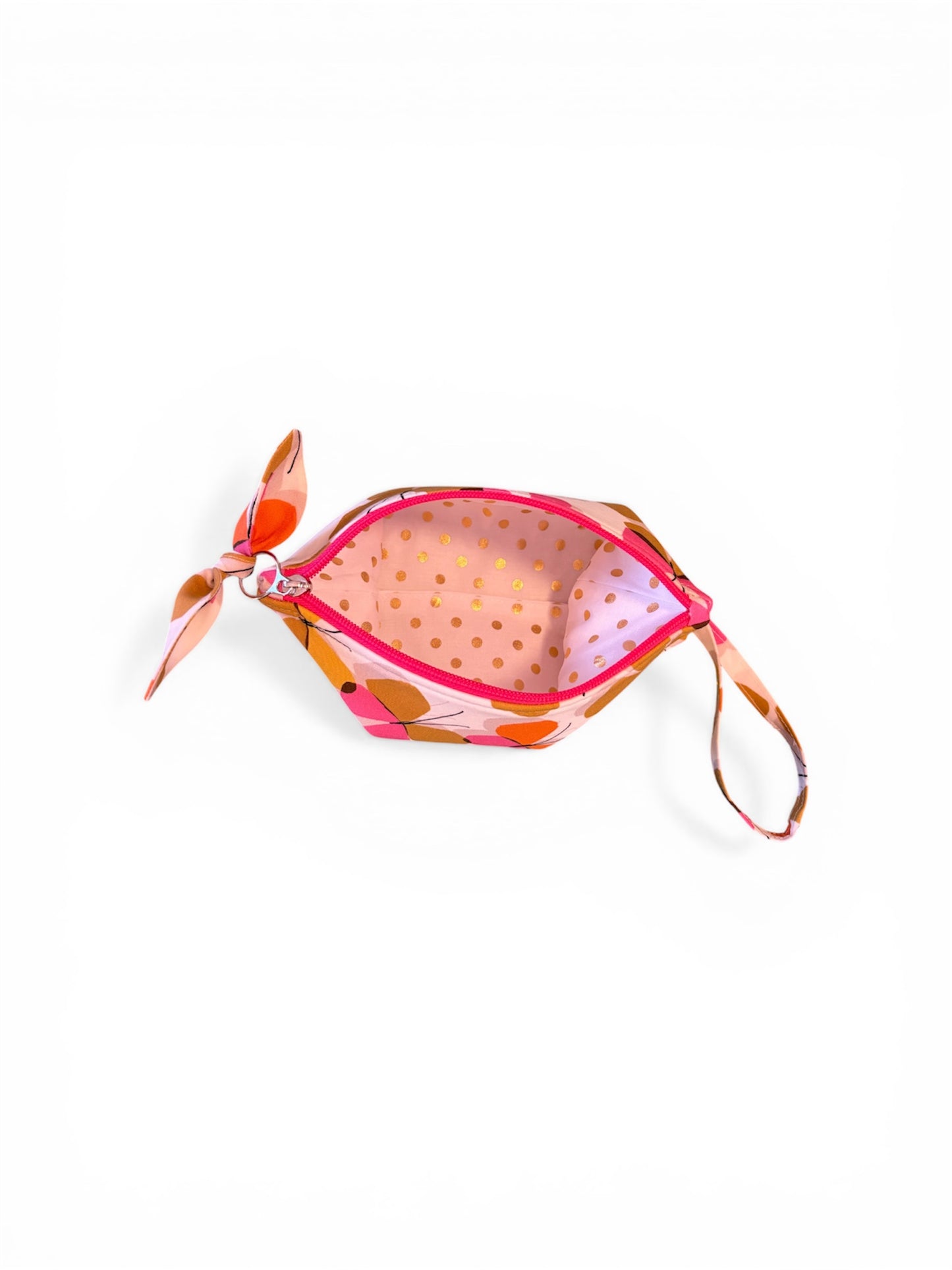 Pouch with wristlet strap