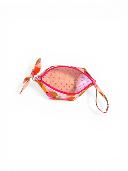 Pouch with wristlet strap
