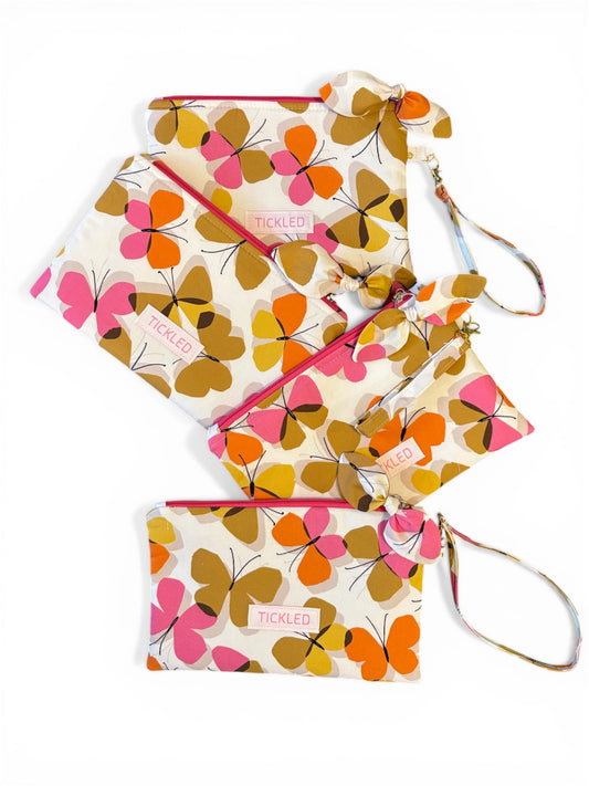 Pouch with wristlet strap