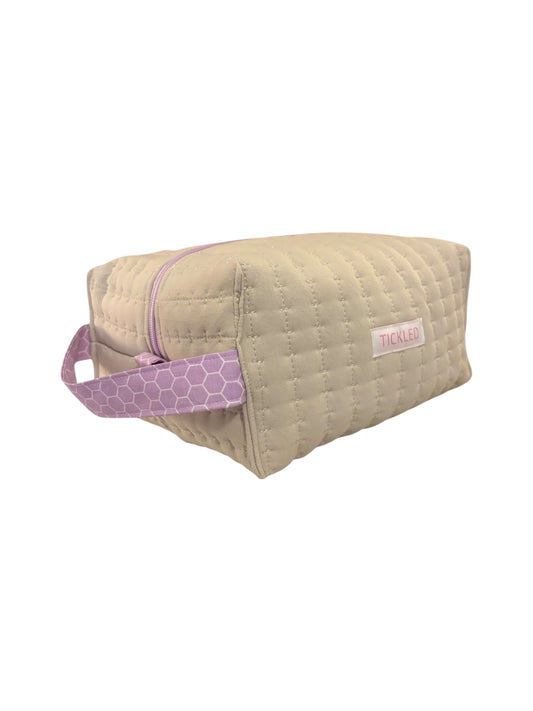 XL Jackson boxy bag. Unlined, quilted fabric outer/inner.